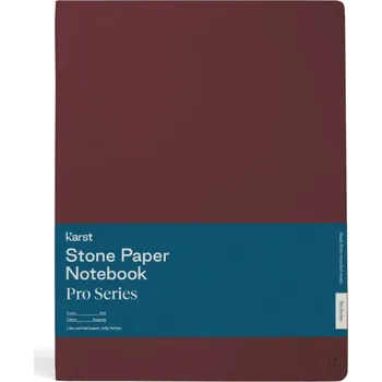 Zápisník Karst nepapírový zápisník pro serie, burgundy, linkovaný, B5