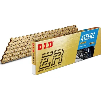 Řetězová sada pro motocykl Racing Chain D.I.D Chain 415ERZ SDH Gold&Gold 110 L