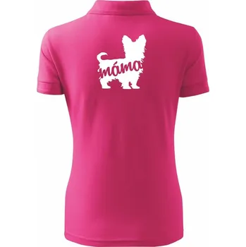 Jorkšírský teriér máma obrys - Polokošile dámská Pique Polo - M ( Purpurová )