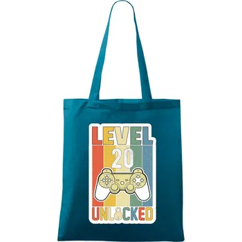 Nákupní taška Gaming narozeniny 20 - Taška bavlněná - 42 x 38 cm ( Petrolejová )