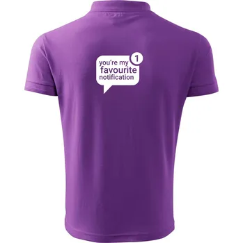 You're my favourite notification - Polokošile pánská Pique Polo 203 - 5XL ( Fialová )