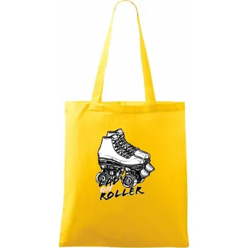Lady on roller - Taška bavlněná - 42 x 38 cm ( Žlutá )