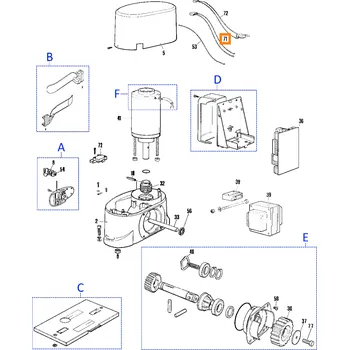 Pohon brány Nice CA3.5320 kabeláž ROBO1124/WIL