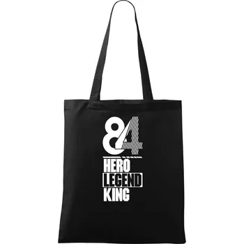 Hero, Legend, King x Queen 1984 - Taška bavlněná - 42 x 38 cm ( Černá )