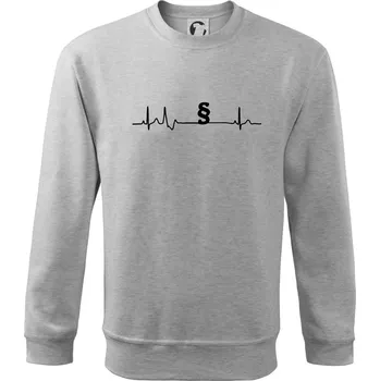 Paragraf EKG - právník a advokát - Mikina Essential dětská - 158 cm/12 let ( Světlešedý Melír )