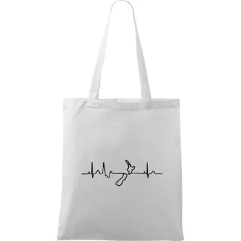 Nákupní taška Nový Zéland EKG - Taška bavlněná - 42 x 38 cm ( Bílá )