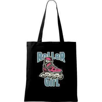 Nákupní taška Roller Girl modern - Taška bavlněná - 42 x 38 cm ( Černá )