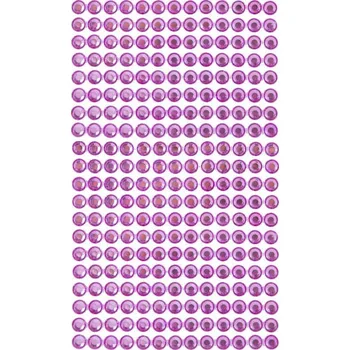 Nalepovací kamínky dpCraft 6 mm 260 ks - růžové sytě