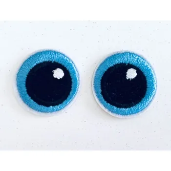 Vyšívané oči modré 2,5cm (1pár)