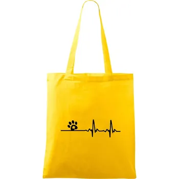Nákupní taška Veterinář EKG - Taška bavlněná - 42 x 38 cm ( Žlutá )