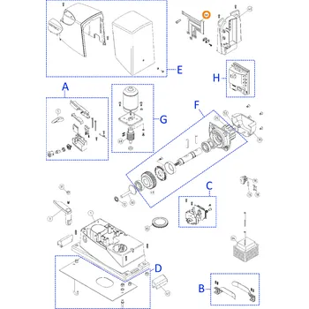Pohon brány NICE CA0313A00 svorkovnice s kabeláží pro ROAD 400