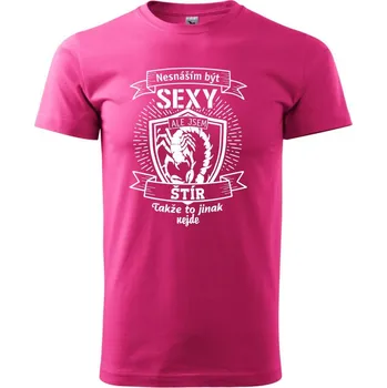 Pánská móda Nesnáším být sexy - Štír - Klasické pánské triko vyšší gramáže - 2XL ( Purpurová )