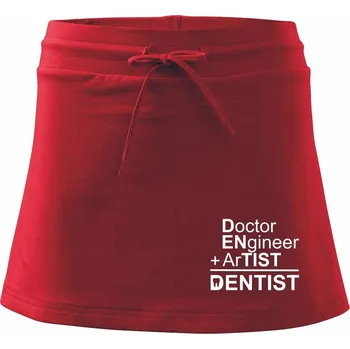 Dámská sukně Co znamená dentist - Sportovní sukně - two in one - XL ( Červená )