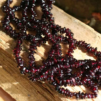 Náhrdelník Náhrdelník Granát tromlovaný, 80 cm