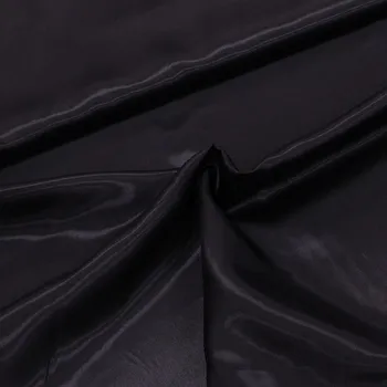 Podšívka viskózová jednobarevná černá, lesklý proužek, š.140cm (látka v metráži)