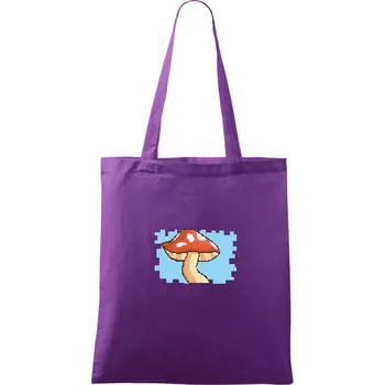 Gamer - stará hra - houba - Taška bavlněná - 42 x 38 cm ( Fialová )