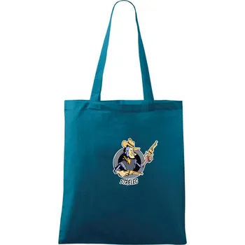 Znamení komiks střelec - Taška bavlněná - 42 x 38 cm ( Petrolejová )