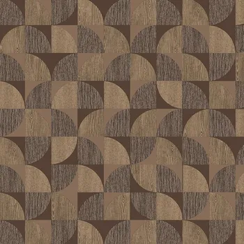 Tapeta Hnědá vliesová tapeta na zeď s geometrickým vzorem 8511-5, Vavex 2021