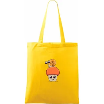 Šnek a houba - Taška bavlněná - 42 x 38 cm ( Žlutá )
