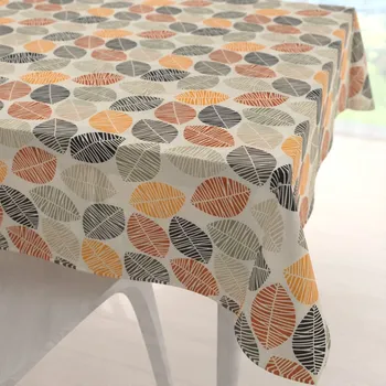 ubrus Dekorační čtvercový ubrus PML-072 Podzimní listy na krémovém 40x40 cm