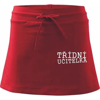 Dámská sukně Třídní učitelka - Sportovní sukně - two in one - S ( Červená )