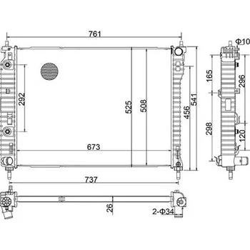 Chladič motoru Chladič, chlazení motoru HART 644 084