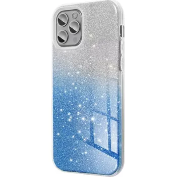Pouzdro na mobilní telefon Pouzdro Forcell Shining Case iPhone 12 Pro Max - Stříbrné/Modré