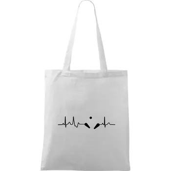 Nákupní taška Pinball EKG - Taška bavlněná - 42 x 38 cm ( Bílá )