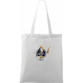 Znamení komiks střelec - Taška bavlněná - 42 x 38 cm ( Bílá )