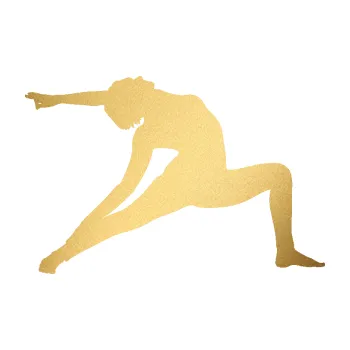 Samolepicí dekorace na vozidlo Jóga 005 pravá (43 - zlatá metalíza) SAMOLEPKA NA AUTO, NÁLEPKA, FÓLIE, POLEP, TUNING, VLASTNÍ TEXT, TISK, AUTOSAMOLEPKY.cz, POLEPY, OBRÁZEK, LOGO, 3D STICKERS