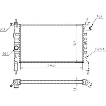 Chladič motoru Chladič, chlazení motoru HART 600 095