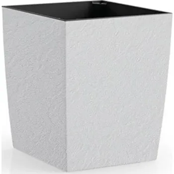 Květináč Plastkon Květináč Eliot stone 25x25cm, bílá