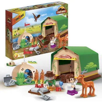 ostatní stavebnice Stavebnice BanBao Safari stan velký s tábořištěm 226ks + 3 figurky ToBees plast