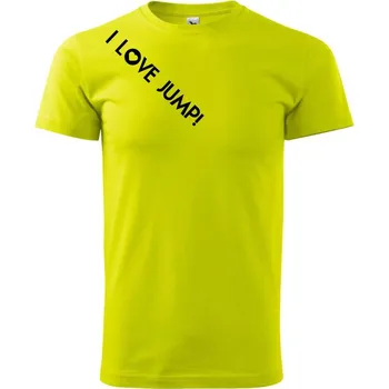 I love Jump! - Klasické pánské triko vyšší gramáže - 2XL ( Limetková )