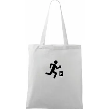Nákupní taška Orientační běh muž-žena - Taška bavlněná - 42 x 38 cm ( Bílá )