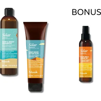 Vlasová regenerace AKCE: Nook Solar Set + Leave In Milk, 150 ml