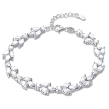 Náramek 0625 MINET Luxusní stříbrný náramek se zirkony Ag 925/1000 10,95g