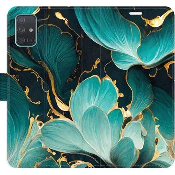 Pouzdro na mobilní telefon iSaprio Flip pouzdro Blue Flowers 02 pro Samsung Galaxy A71