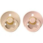 BIBS Colour Dudlíky kaučuk kulaté 0-6m 2ks Vanilla/Blush