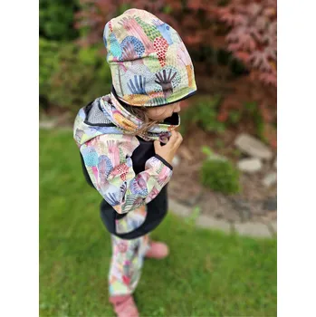 Chlapecká bunda Yháček Softshellová bunda Yháček, letní, Pastelové stromky Velikost: 104