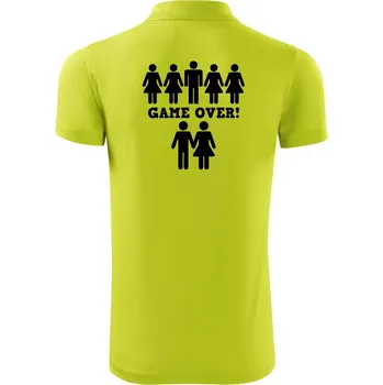 Pánská košile Game over svatba - Polokošile Victory sportovní (dresovina) - L ( Limetková )