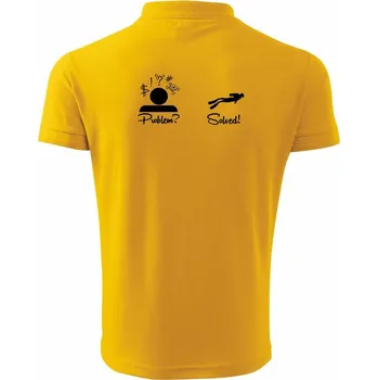 Pánská košile Problem solved - potápění - Polokošile pánská Pique Polo 203 - M ( Žlutá )