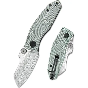 kapesní nůž Kubey Monsterdog Damascus Barva: green
