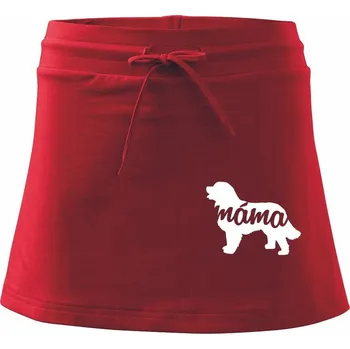 Dámská sukně Bernský salašnický pes máma obrys - Sportovní sukně - two in one - XL ( Červená )