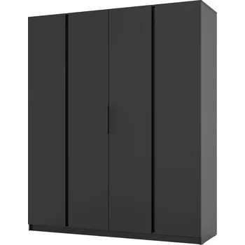 Šatní skříň Šatní skříň KAJA 4F | 200 cm | bez zrcadla | VYSOKÁ | černá