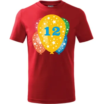 Chlapecké tričko ON-DESIGN Tričko pánské/dětské s BALÓNKY Velikost: 158 cm/12 let, Barva: červená