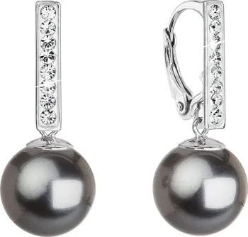 Náušnice EVOLUTION GROUP CZ Stříbrné náušnice se Swarovski perlou a krystaly - 71121.3