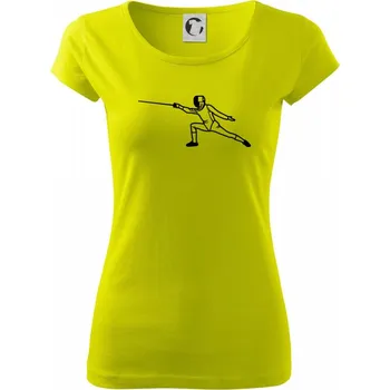 Šermíř výpad - Dámské triko Pure - XL ( Limetková )