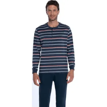 Pánské oblečení Soft Cotton GUASCH Pánské pyžamo ADRIAN L Tmavě modrá GUASCH Pánské pyžamo ADRIAN L Tmavě modrá - 8431204643434
