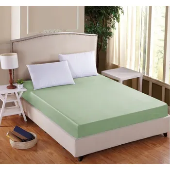 Prostěradlo Prostěradlo Mako-Jersey s lycrou Pistácie - 180x200 cm dvoulůžko